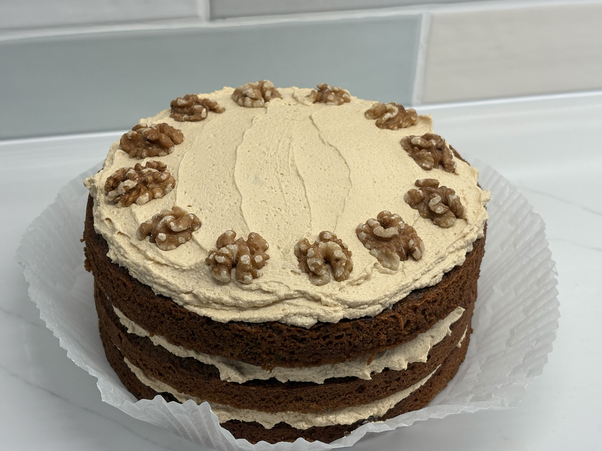 Gluten Free Coffee And Walnut Cake