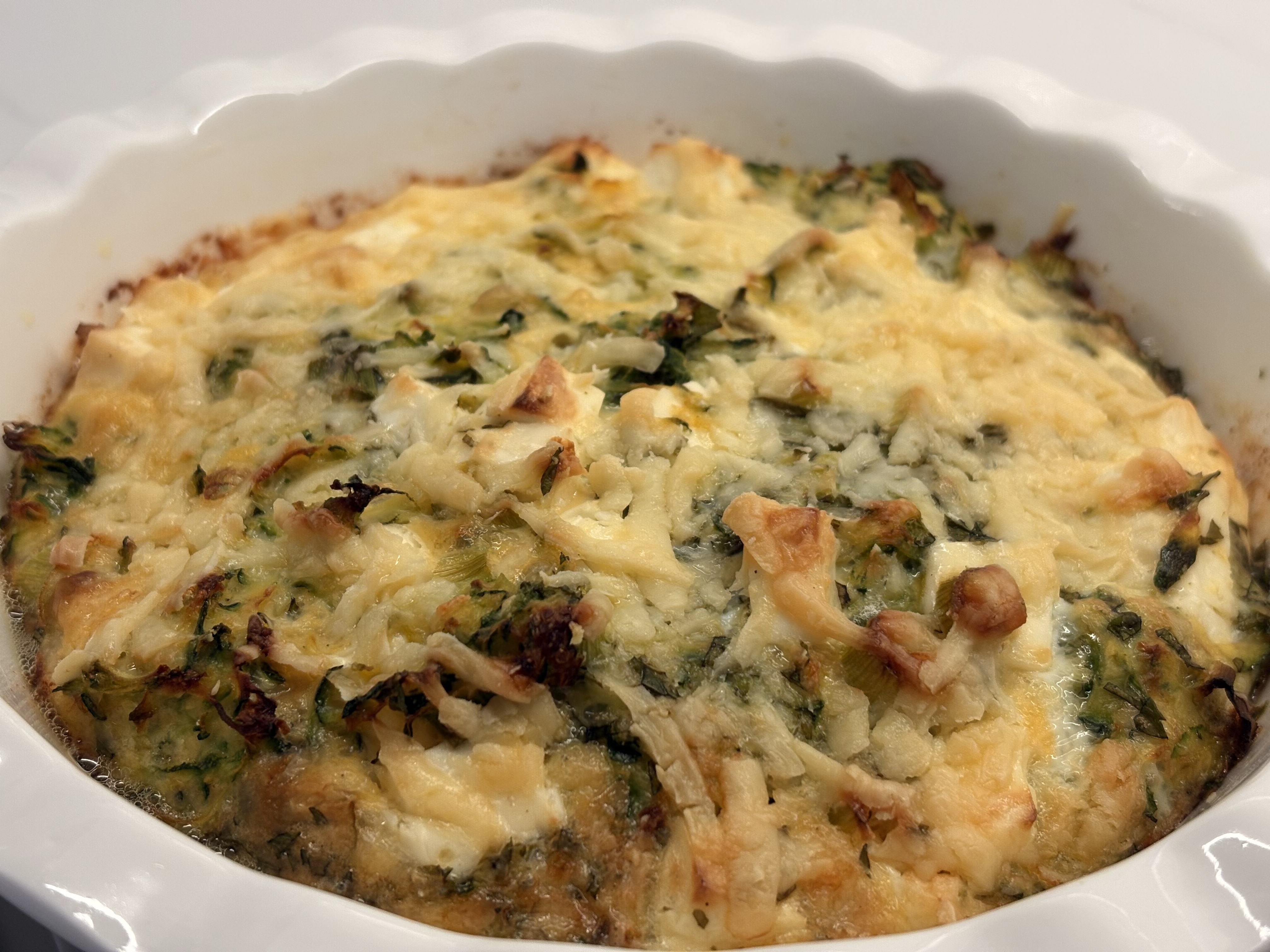 Courgette, Feta and Mint Baked Frittata